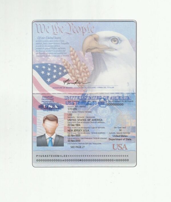 Usa Passport Template Psd E T Card Store Bd