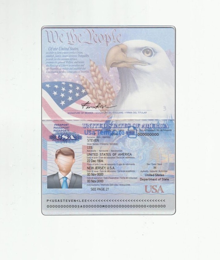 USA Passport template PSD | E-Gift Card Store BD