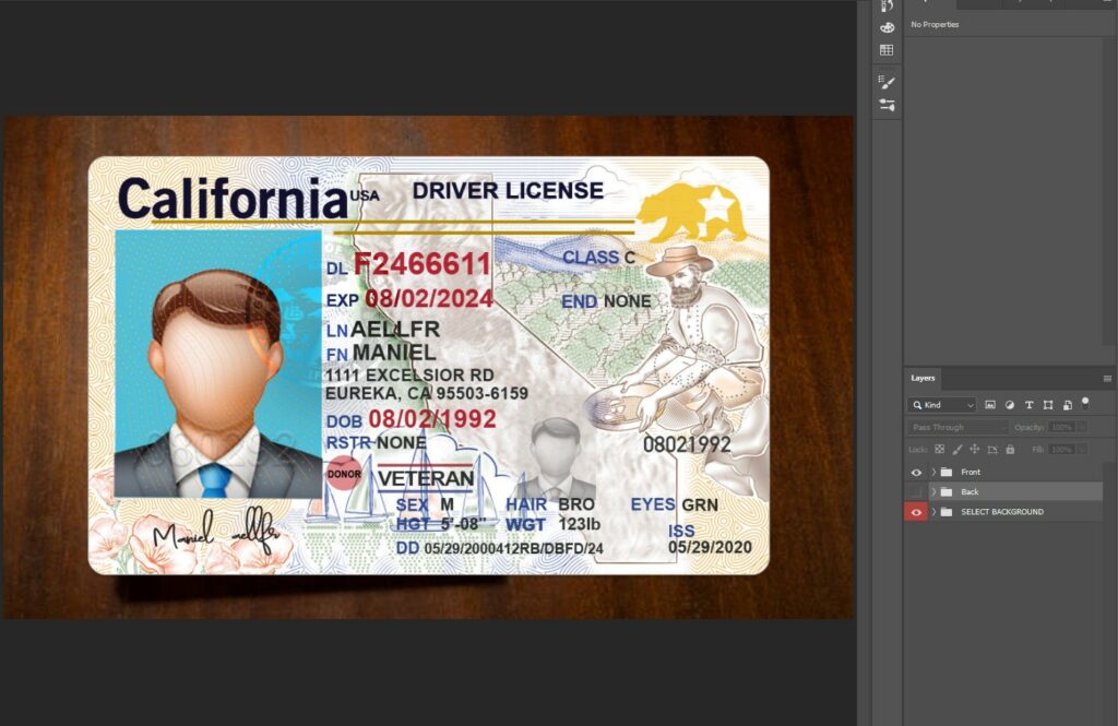 California Driver License PSD Template | E-Gift Card Store BD