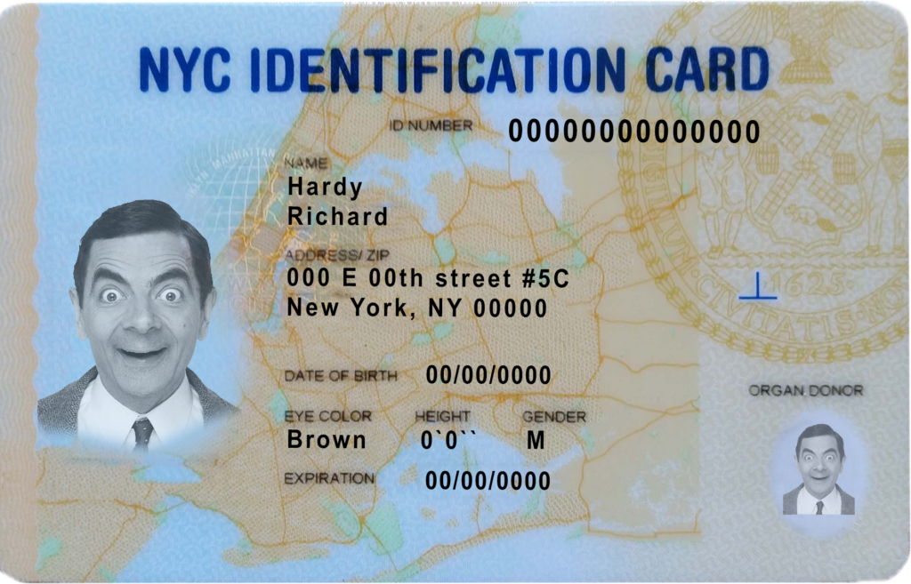 New York ID Card PSD Template EGift Card Store BD
