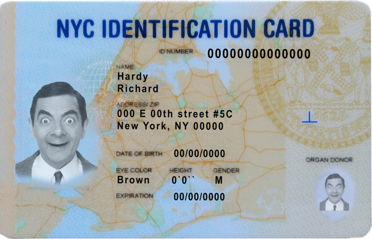 New York ID Card PSD Template E Gift Card Store BD