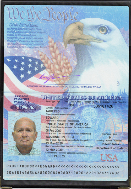 USA Passport template PSD New Updated | E-Gift Card Store BD
