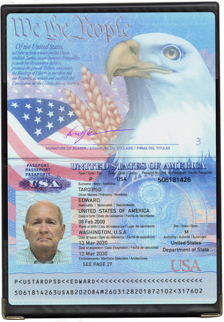 USA Passport template PSD New Updated | E-Gift Card Store BD