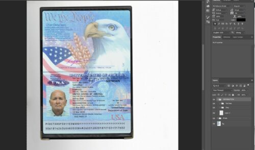 USA Passport template